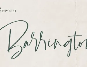 Barrington Calligraphy font