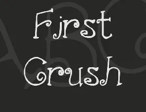 First Crush font