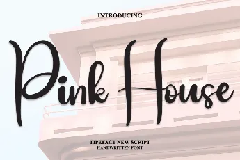 Pink House Script font