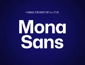 Mona Sans Family font