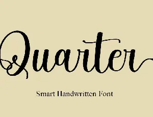 Quarter font