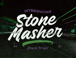 Stone Masher Brush font