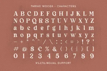 Thrive Woods font