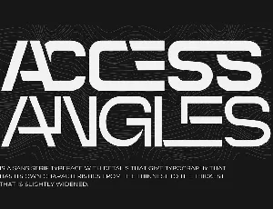 ACCESS ANGLES DEMO font