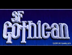 SF Gothican font