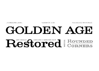 Golden Age Restored font