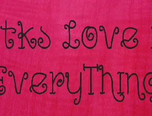 Vtks Love is EveryThing font