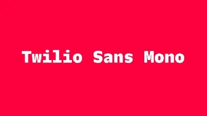 Twilio Sans Mono Family font