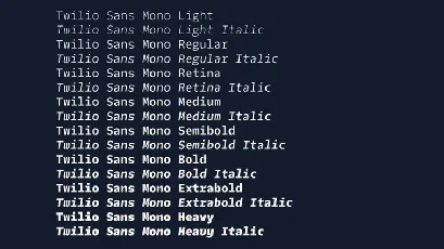 Twilio Sans Mono Family font