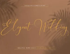 Elegant Wedding Calligraphy font