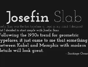 Josefin Slab Family font