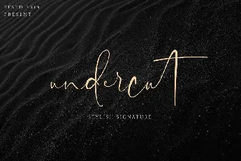 Undercut Signature font