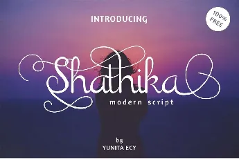 Shathika Script Free font