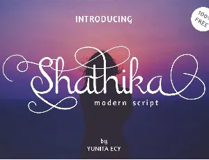 Shathika Script Free font