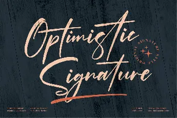 Optimistic Signature font