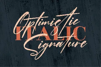 Optimistic Signature font