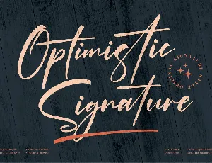 Optimistic Signature font