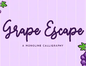 Grape Escape font