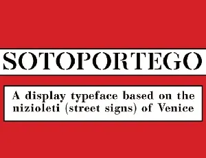 Sotoportego font