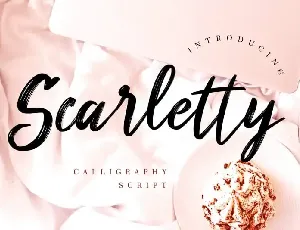 Scarletty Brush font