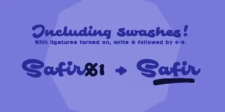 Safir Script font