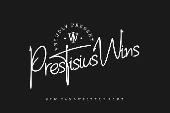 Prestisius Wins font