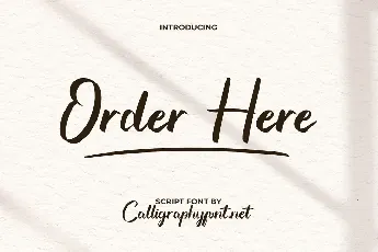 Order Here Demo font