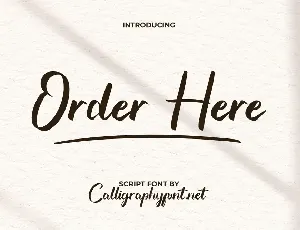 Order Here Demo font