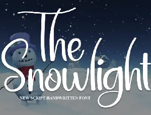 The Snowlight Script font