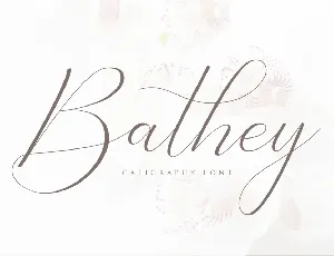 Bathey Calligraphy font