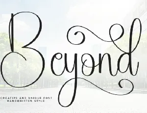 Beyond Script font