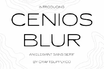 Cenios Blur font