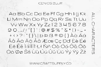 Cenios Blur font