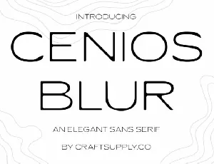 Cenios Blur font