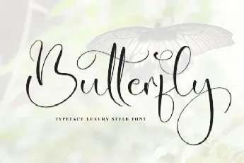 Butterfly Calligraphy Typeface font