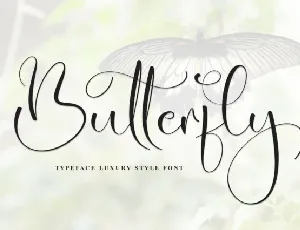 Butterfly Calligraphy Typeface font