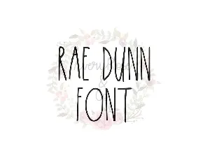 Rae Dunn font