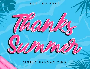 Thanks Summer - personal use font