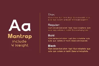 Mantrap Personal Use font