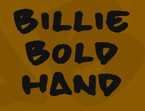 billie Bold Hand font