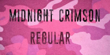 Midnight crimson font