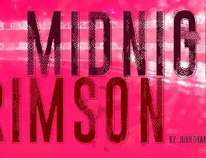 Midnight crimson font