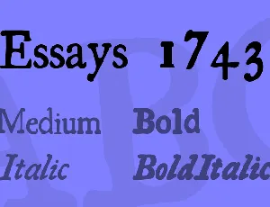 Essays 1743 font