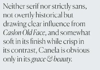 Canela Family font