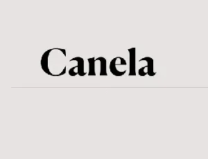 Canela Family font