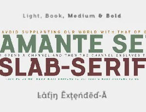 Flamante SemiSlab family font