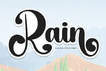 Rain Script font