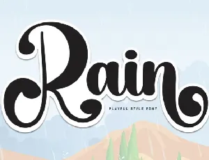 Rain Script font