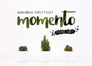 Momento Script Free font