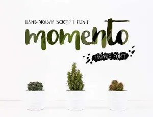 Momento Script Free font